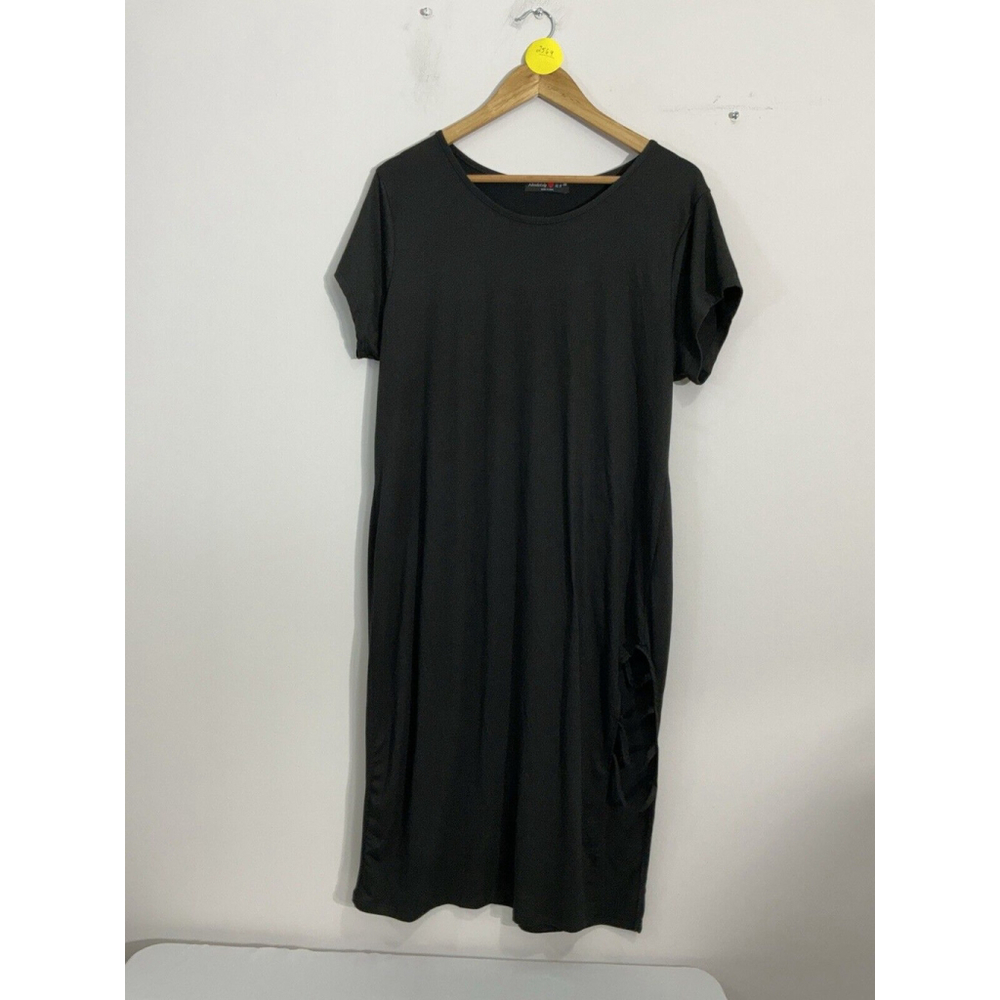 Womans Absolutely ❤️ It 3x Black Pullover Short Sleeve Midi Beach Dress